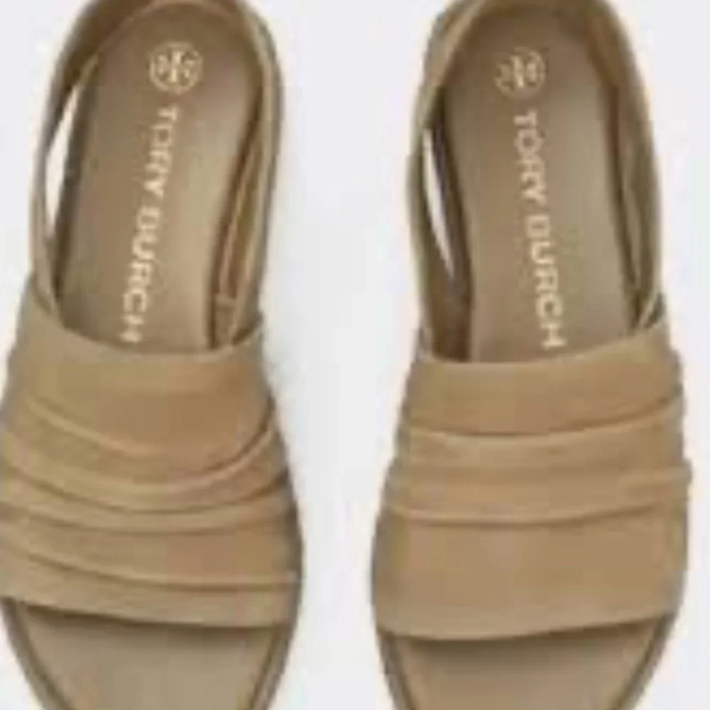 NWOB Tory Burch‎ Suede Slingback Espadrilles In Leccio Tan Size 5